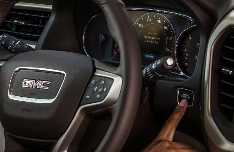 Keyless ignition is standard equipment for 2017 Acadia