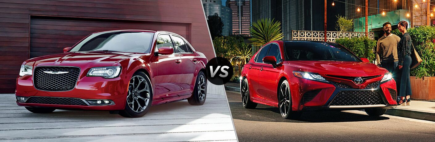 A side-by-side comparison of the 2018 Chrysler 300 vs. 2018 Toyota Camry