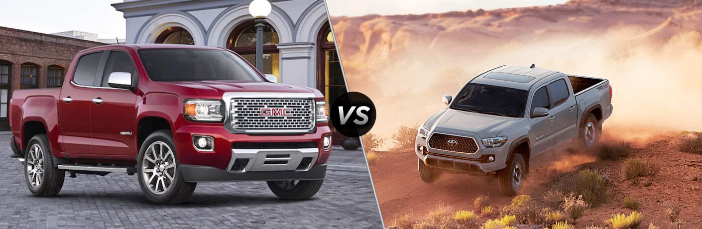 A side-by-side comparison of the 2018 GMC Canyon vs. 2018 Toyota Tacoma.