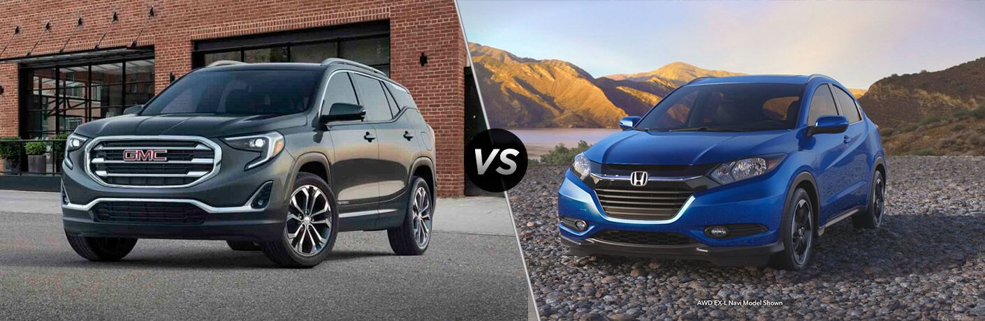 A side-by-side comparison of the 2018 GMC Terrain vs. 2018 Honda HR-V