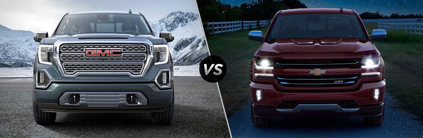 A side-by-side comparison of the 2019 GMC Sierra vs. 2019 Chevy Silverado.