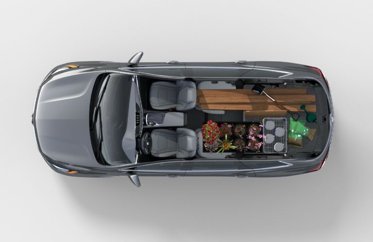 An overhead photo of how much cargo can fit in the 2019 Enclave.