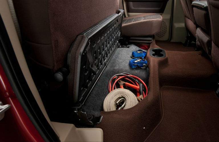 Several storage solutions are located throughout the cabin of the 2017 Ram 2500