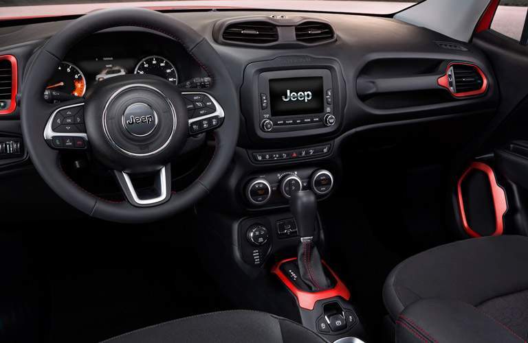 The interior of the 2017 Renegade is stylish and rugged