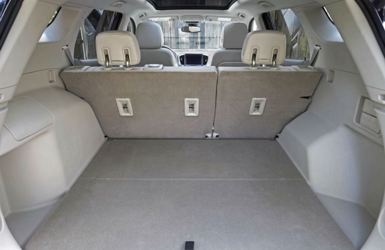 A look at the cargo space behind the back seat of the 2018 GMC Terrain.