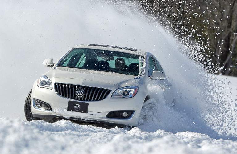 Summit White 2017 Buick Regal leather trim for sale at Billion Auto Group