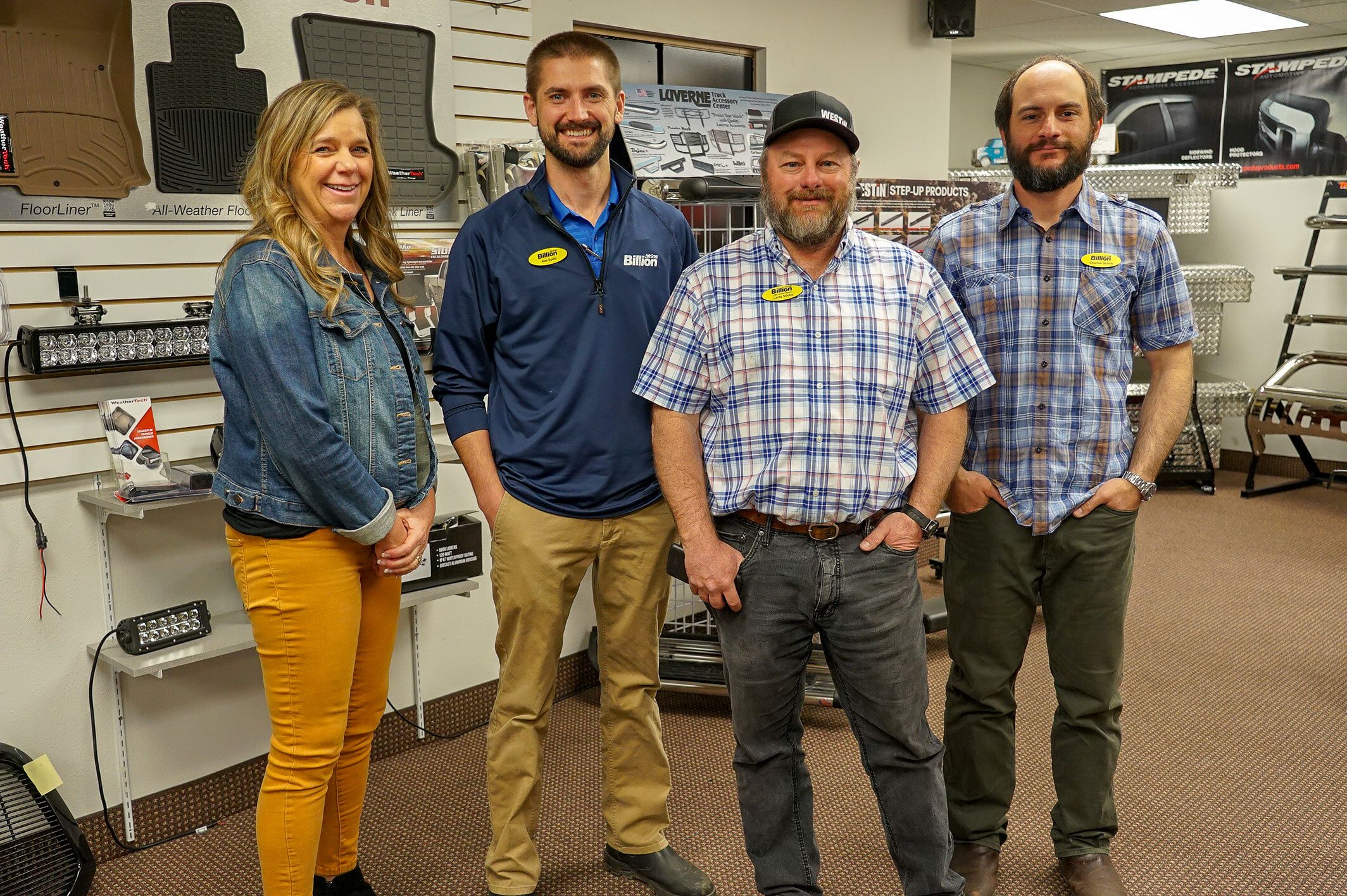 Photo of our entire onsite auto glass showroom team