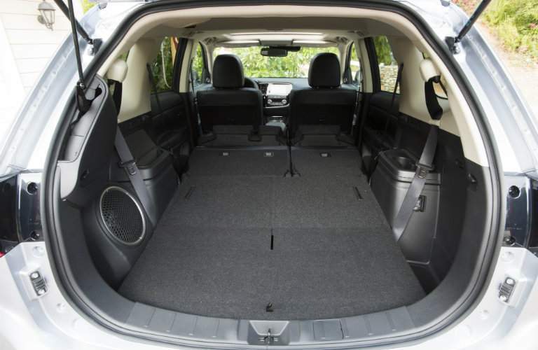 Seats folded down in the 2017 Mitsubishi Outlander