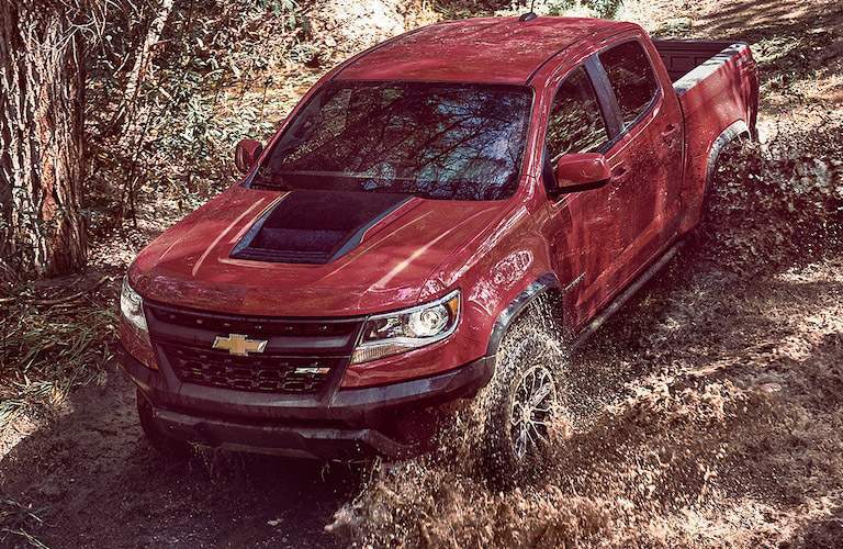 2018 Chevy Colorado in the woods