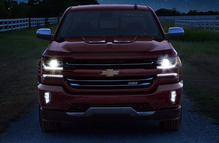 2018 Chevy Silverado 1500 with emphasis on grille