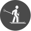 skier on gray