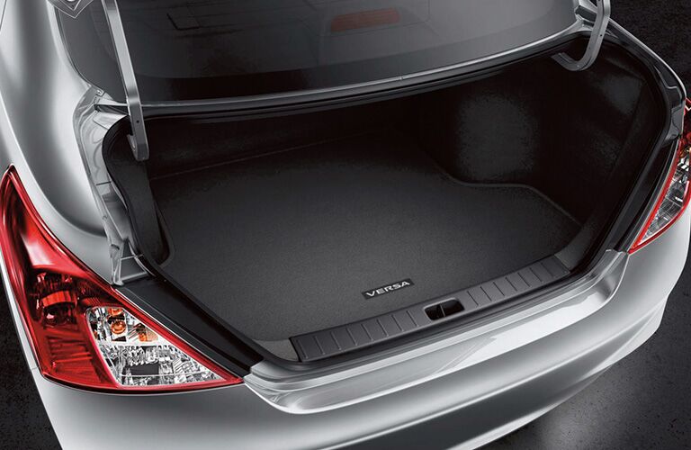A photo of the trunk space available in the 2019 Nissan Versa.