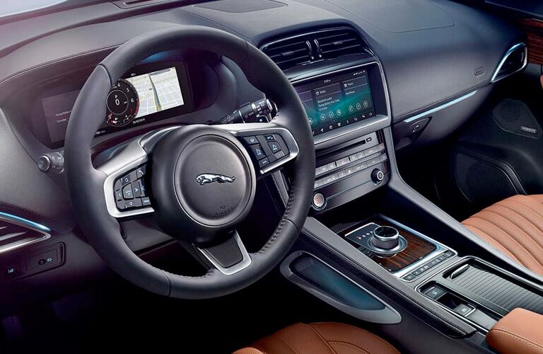 2020 Jaguar F-Pace wheel and dash