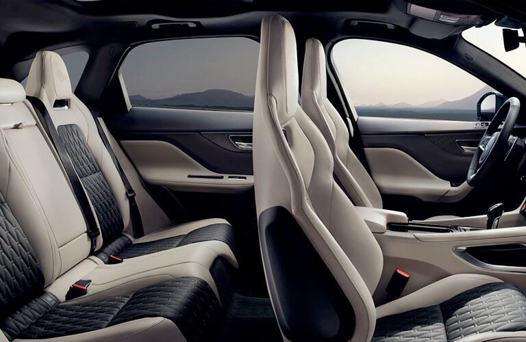 2020 Jaguar F-Pace side view of seats