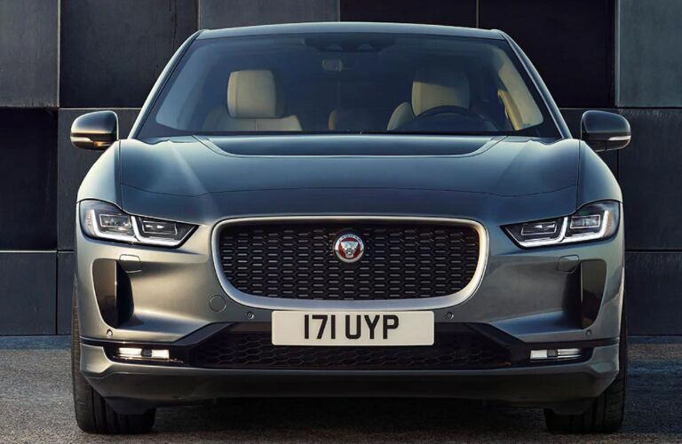 Front view of grey 2020 Jaguar I-PACE