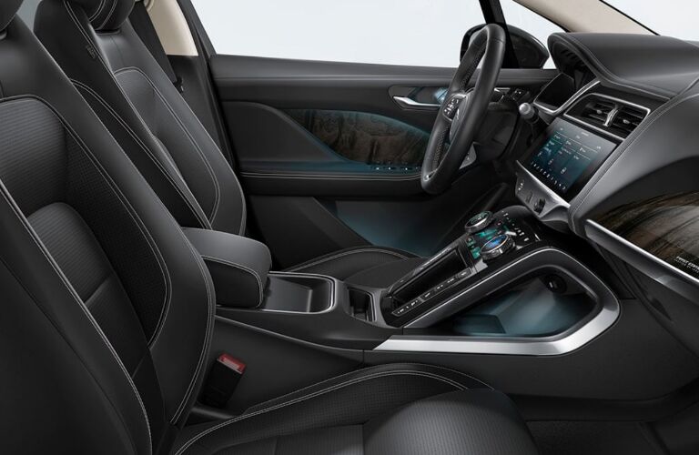 Grey dashboard and front seats in 2020 Jaguar I-PACE