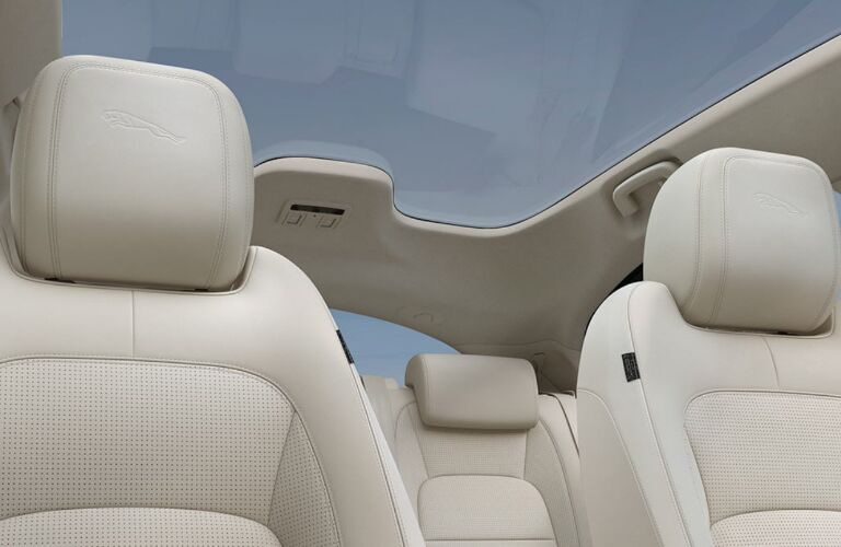 Panoramic roof and white seats in 2020 Jaguar I-PACE