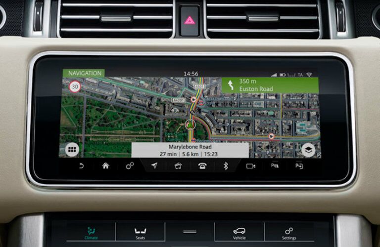 Navigation touchscreen of 2019 Land Rover Range Rover PHEV