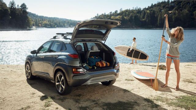 2020 Hyundai Kona with Owners on Beach
