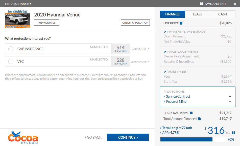 Cocoa Express Purchase Tool Screenshot