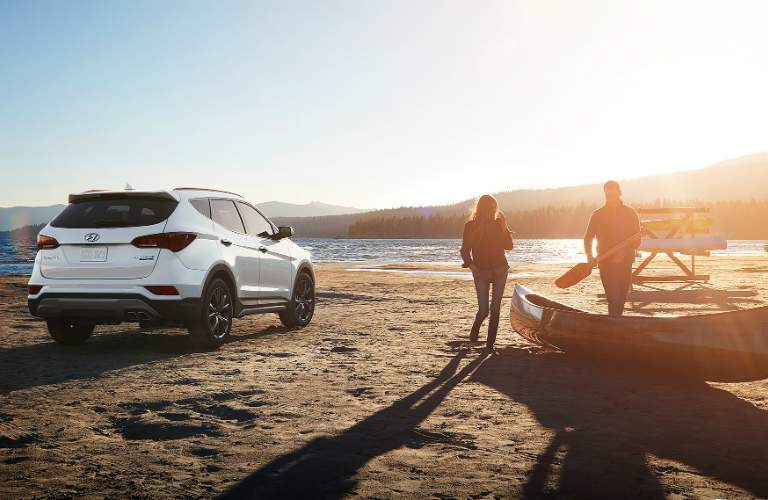 2018 Hyundai Santa Fe Sport on the lake