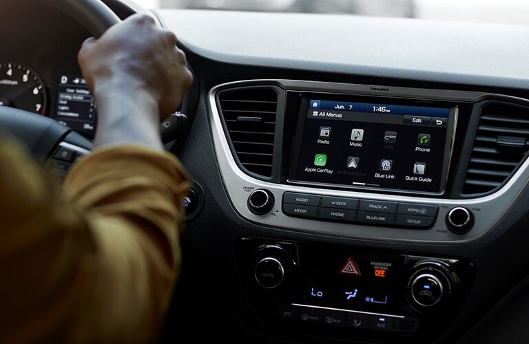Infotainment center in 2019 Hyundai Accent