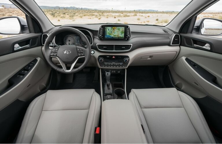 Steering wheel and dashboard in 2019 Hyundai Tuscon