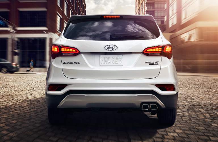 rear design on the 2018 hyundai santa fe sport