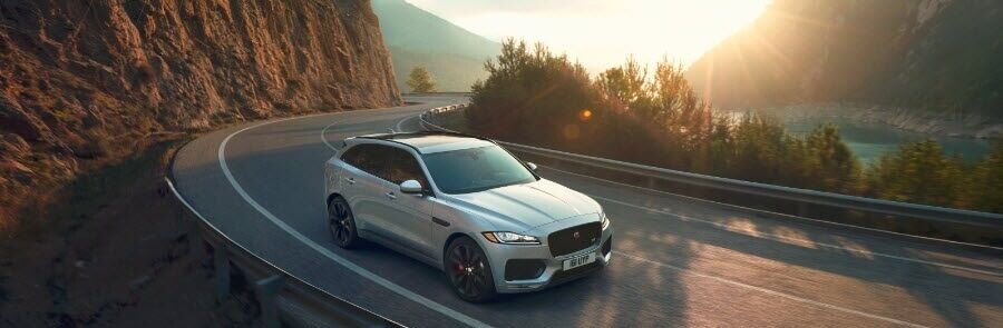 Jaguar F-PACE on road