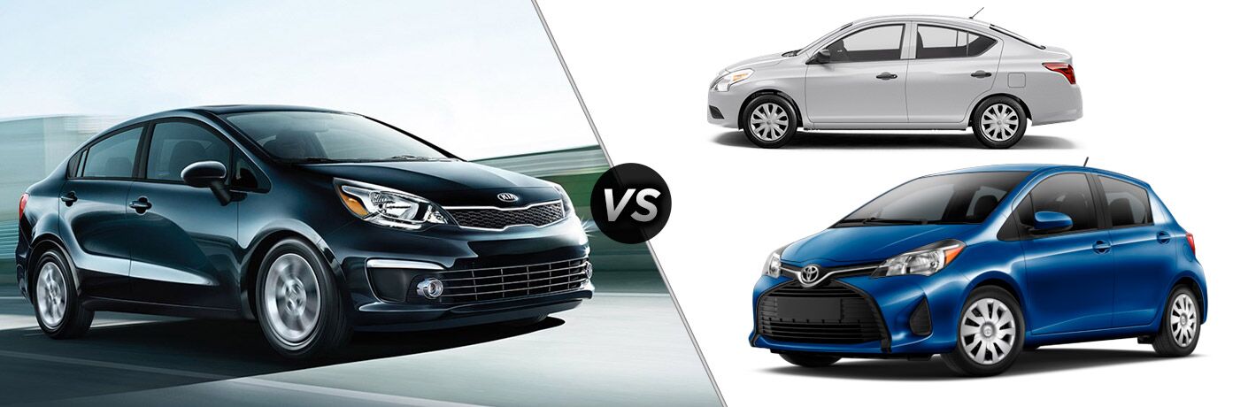 2017 Kia Rio Vs Toyota Yaris Nissan Versa