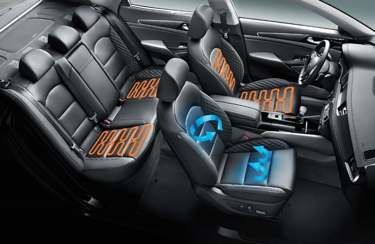 heated and cooled seats shown in 2018 kia cadenza