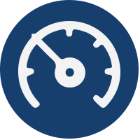 outline illustration of a speedometer
