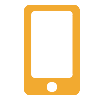 orange smartphone illustration
