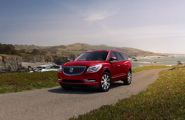 2017 Buick Enclave shown in red