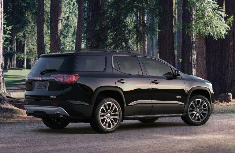 2017 GMC Acadia parked in the woods