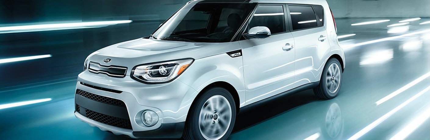 Kia Soul Driving Through a Lighted Tunnel