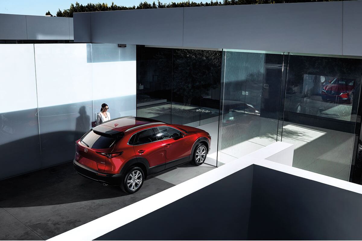 A Mazda CX-30 parked near a building in Edinburg, TX