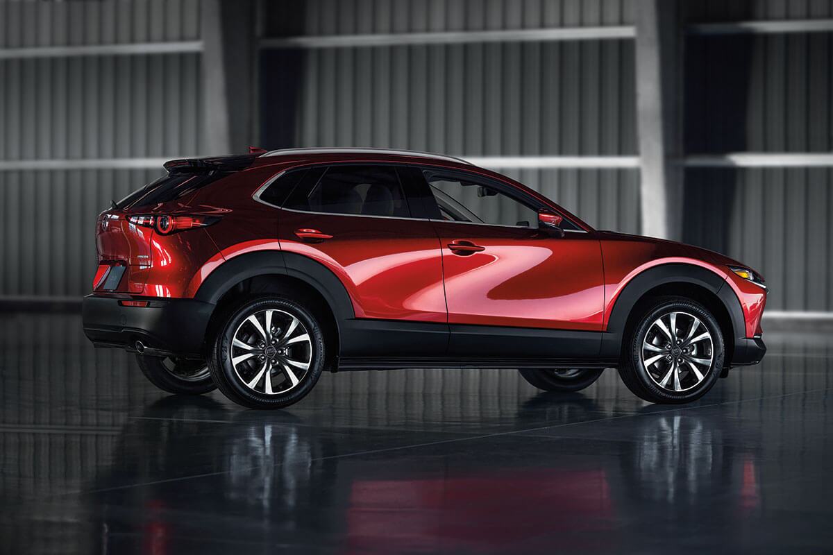 The side of a Mazda CX-30 in Edinburg, TX