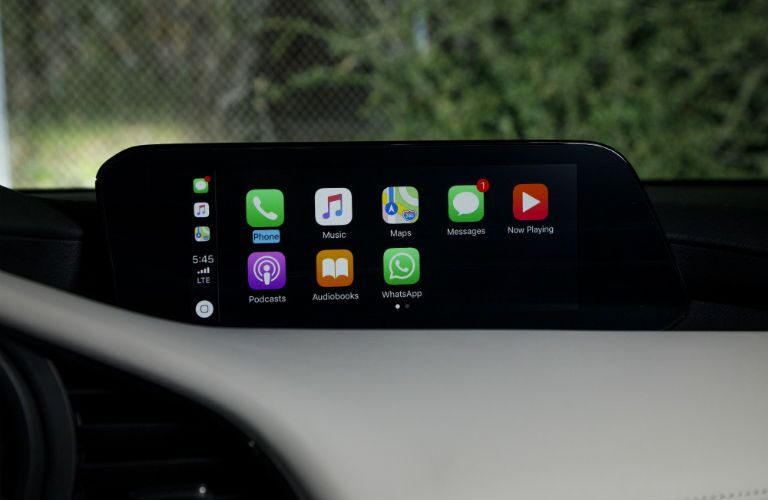 A photo of the touchscreen used in the 2019 Mazda3 Hatchback.