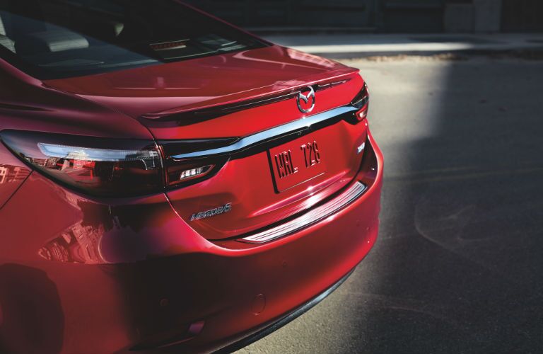 A photo of the rear decklid in the 2019 Mazda6.