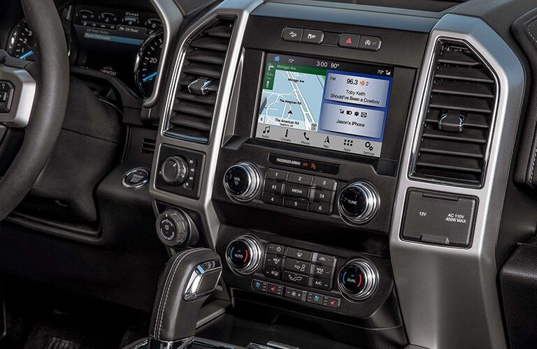 2019 Ford F-150 interior center console and touchscreen