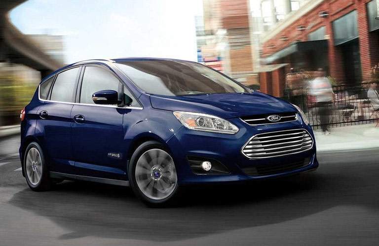 blue ford c-max in city