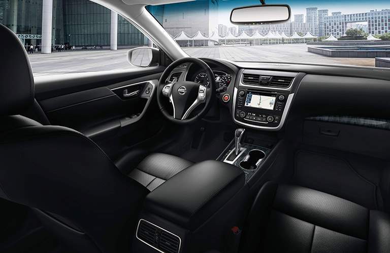 2017 Nissan Altima Rear View of Black Front Cabin