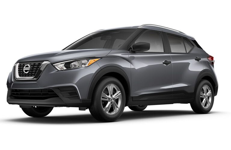front of the 2018 Nissan Kicks S on a white background