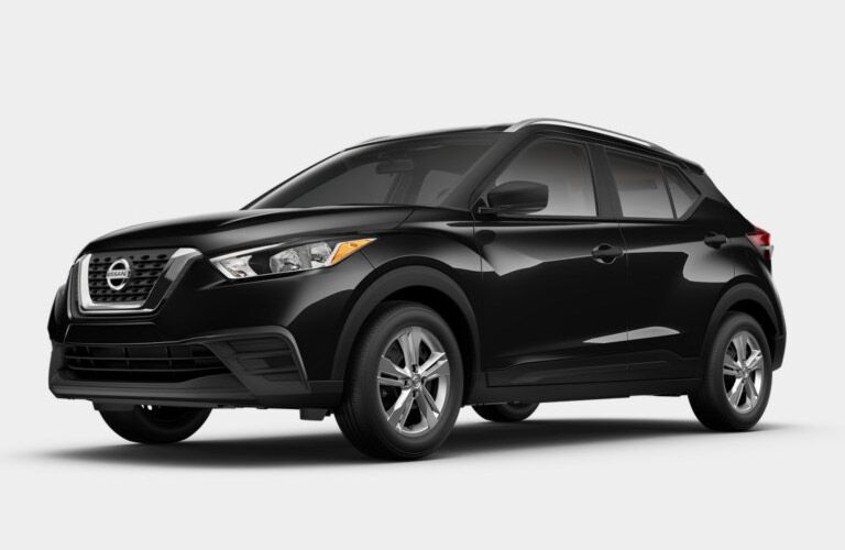 front of the 2018 Nissan Kicks SV on a grey background