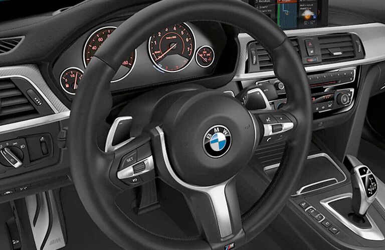 2019 BMW 4 Series steering wheel and center stack