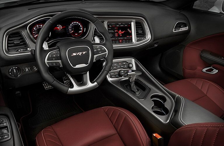 2019 Dodge Challenger SRT interior steering wheel and dashboard