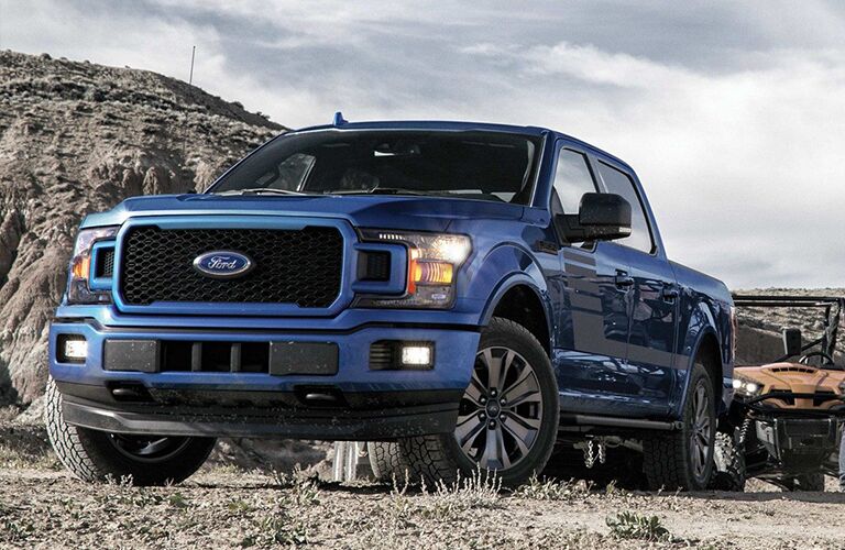 2019 Ford F-150 parked on rocky terrain
