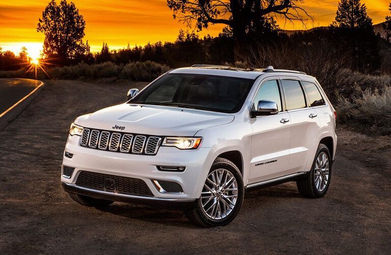 2019 Jeep Grand Cherokee with sunset in the background