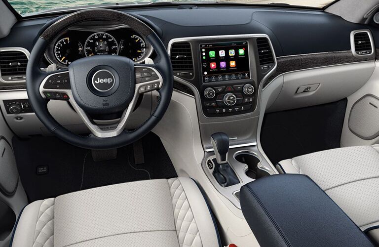 2019 Jeep Grand Cherokee steering wheel and dashboard